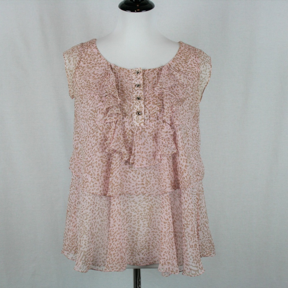 Bensoni 100% Silk Sheer Tiered Ruffle Layer